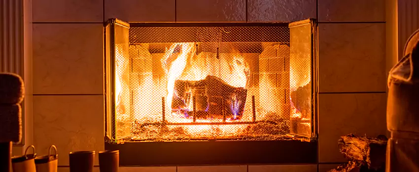 Mendota Hearth Landscape Fireplace Installation in Mount Pleasant, Michigan
